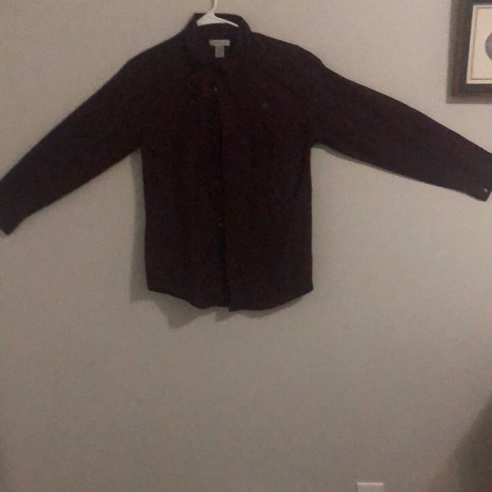 Burgundy Calvin Klein dress shirt